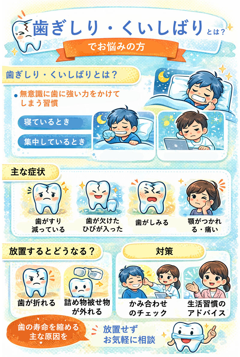 歯ぎしり・食いしばり|やまのうち歯科医院